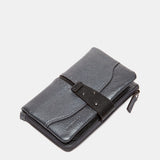 Medium silver leather wallet