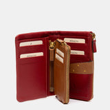 Medium red leather wallet
