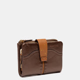 Small wallet in bronze leather