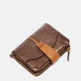 Small wallet in bronze leather