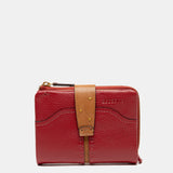 Kleine rote Lederbrieftasche