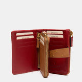 Kleine rote Lederbrieftasche