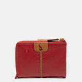 Kleine rote Lederbrieftasche