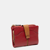 Kleine rote Lederbrieftasche
