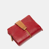Kleine rote Lederbrieftasche