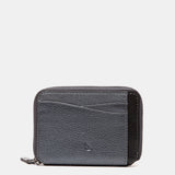 Silver leather card holder