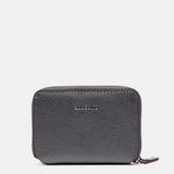 Silver leather card holder
