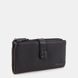 Cartera grande en piel negra