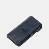 Cartera grande en piel azul