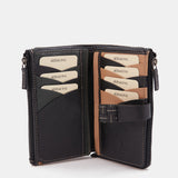 Cartera mediana en piel negra