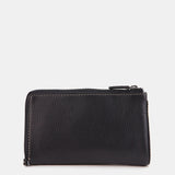 Cartera mediana en piel negra
