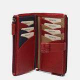 Cartera mediana en piel roja