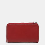 Cartera mediana en piel roja