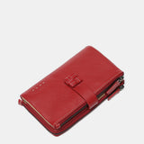 Cartera mediana en piel roja