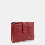 Small wallet in red leather