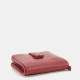 Small wallet in red leather