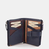Cartera pequeña en piel azul