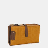 Cartera grande en nylon ámbar