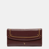 Large burgundy leather wallet