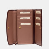 Large burgundy leather wallet