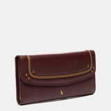 Large burgundy leather wallet
