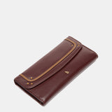 Large burgundy leather wallet