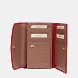 Medium red leather wallet