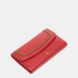 Medium red leather wallet