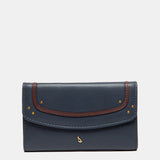 Mittel Portfolio in blauem Leder