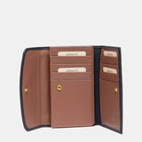 Mittel Portfolio in blauem Leder