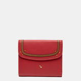 Red leather card holder