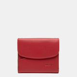 Red leather card holder