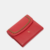 Red leather card holder