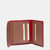 Red leather card holder