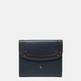Blue leather card holder