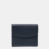 Blue leather card holder