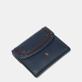 Blue leather card holder