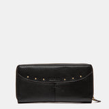 Large black leather wallet