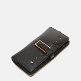 Large black leather wallet