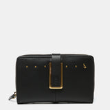 Medium black leather wallet