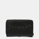 Medium black leather wallet