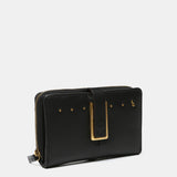 Medium black leather wallet