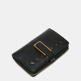 Medium black leather wallet