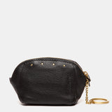 Schwarze Ledertasche