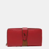 Cartera grande en piel roja