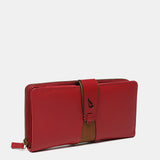 Cartera grande en piel roja