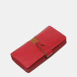 Cartera grande en piel roja