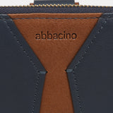 Cartera grande en piel azul