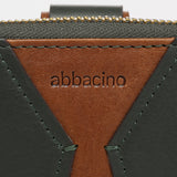 Cartera grande en piel verde