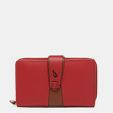 Cartera mediana en piel roja